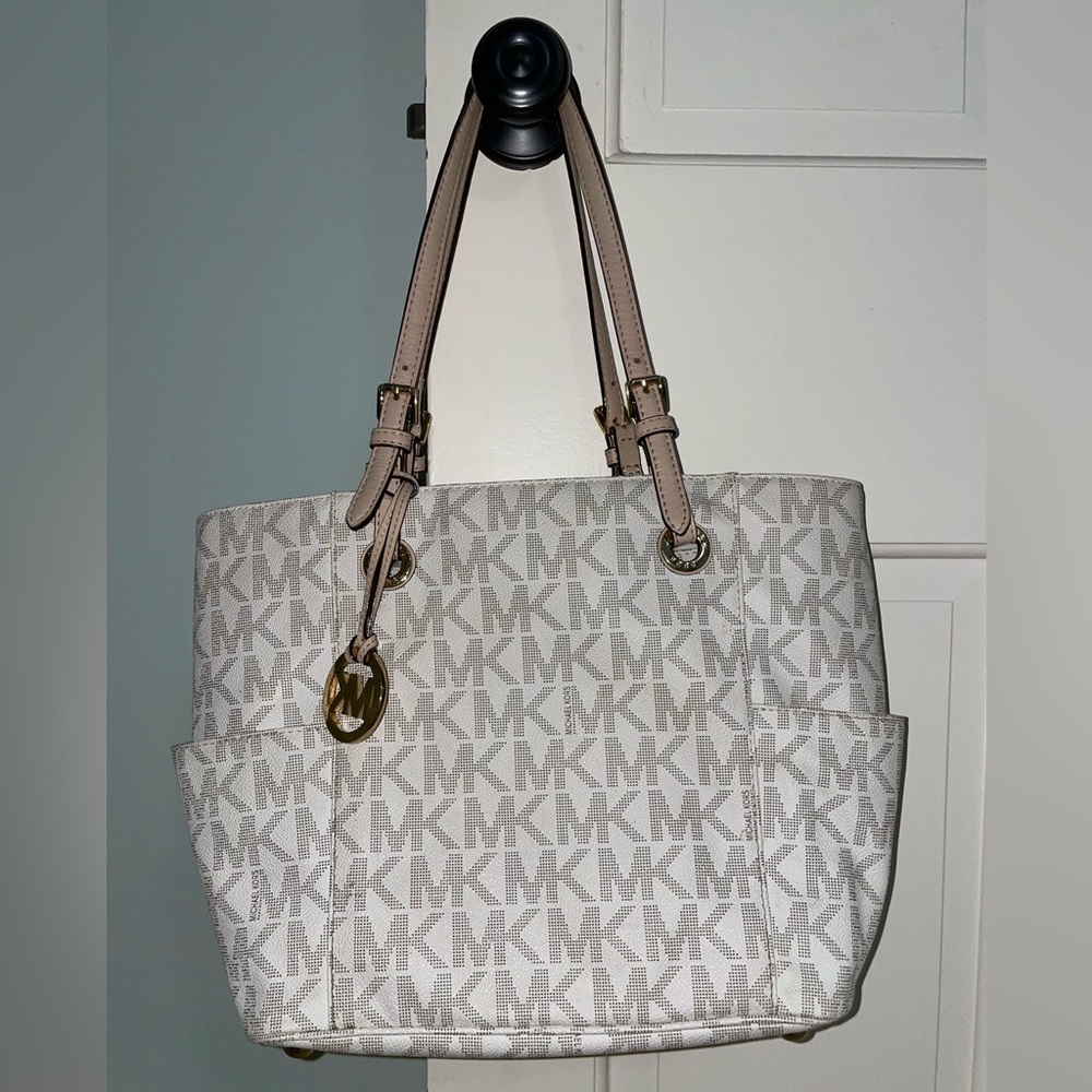 Michael Kors Cream Monogram Handbag